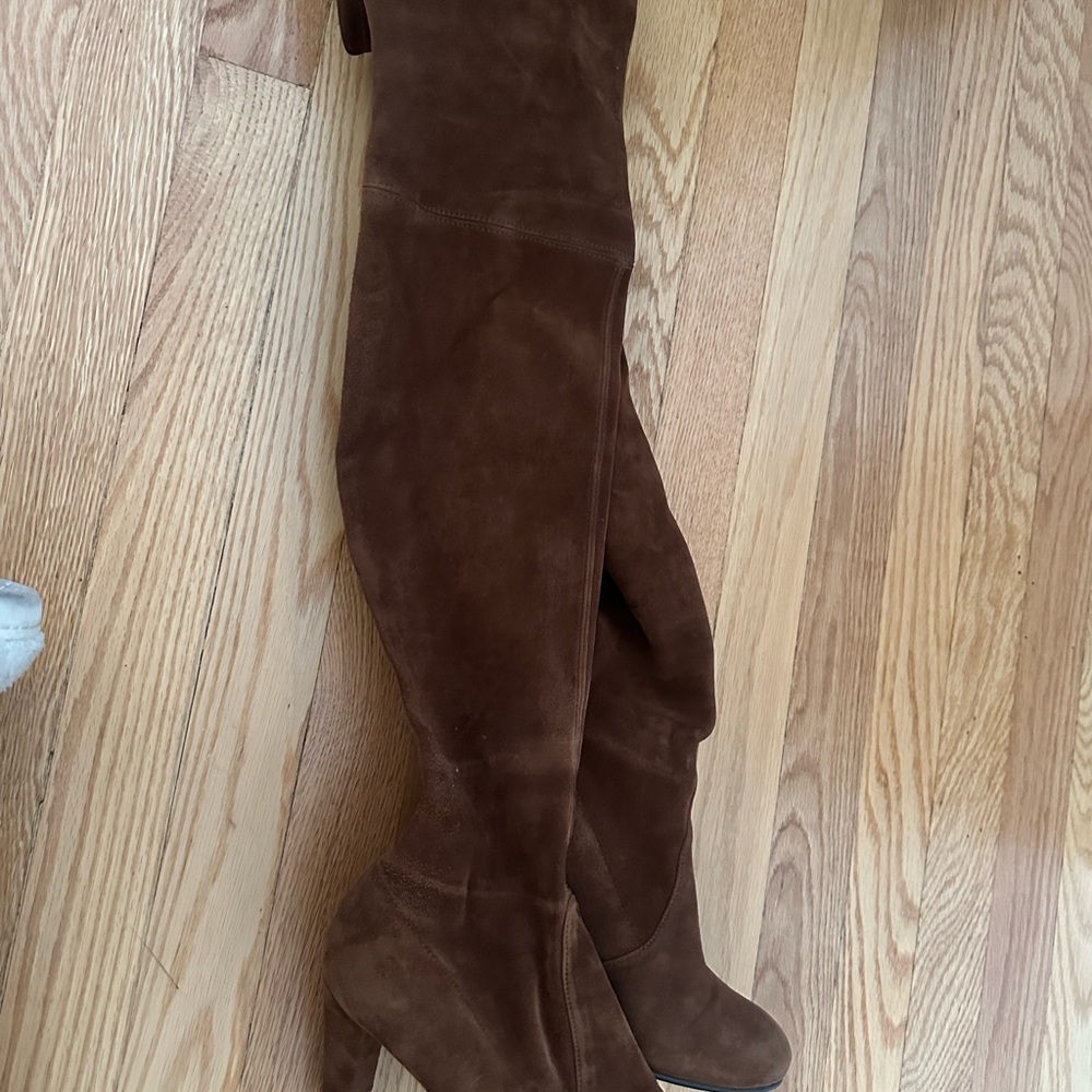 Stuart Weitzman Chocolate Suede Over-the-Knee Boots